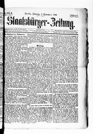 Staatsbürger-Zeitung vom 02.11.1869