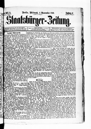 Staatsbürger-Zeitung on Nov 3, 1869