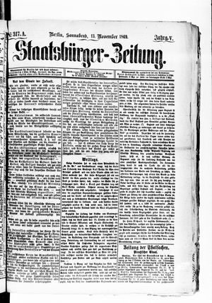 Staatsbürger-Zeitung on Nov 13, 1869