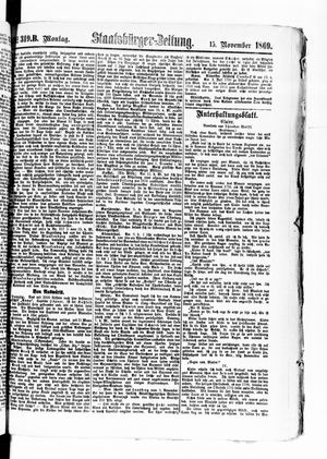 Staatsbürger-Zeitung vom 15.11.1869