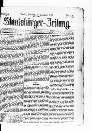 Staatsbürger-Zeitung vom 16.11.1869