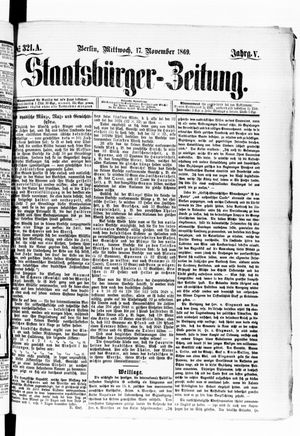 Staatsbürger-Zeitung on Nov 17, 1869