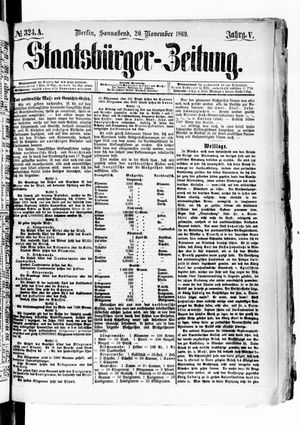 Staatsbürger-Zeitung vom 20.11.1869