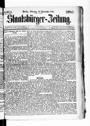Staatsbürger-Zeitung vom 23.11.1869