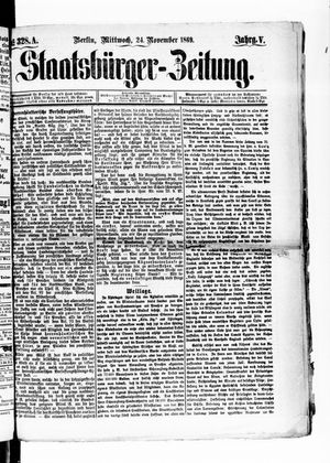 Staatsbürger-Zeitung vom 24.11.1869