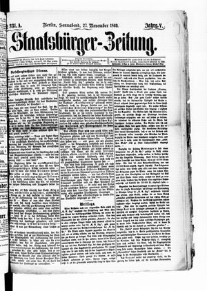 Staatsbürger-Zeitung vom 27.11.1869