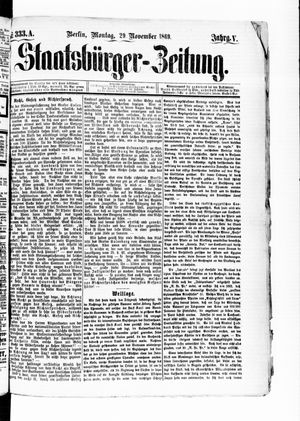 Staatsbürger-Zeitung vom 29.11.1869
