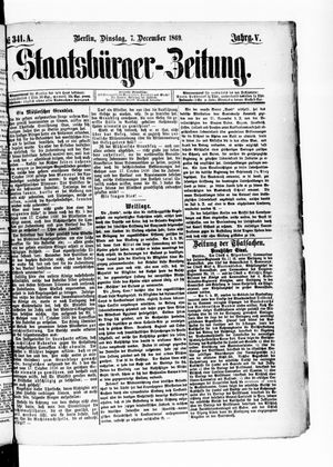 Staatsbürger-Zeitung on Dec 7, 1869