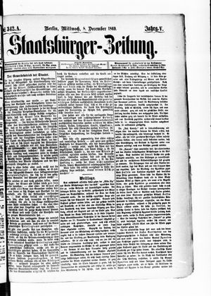 Staatsbürger-Zeitung on Dec 8, 1869