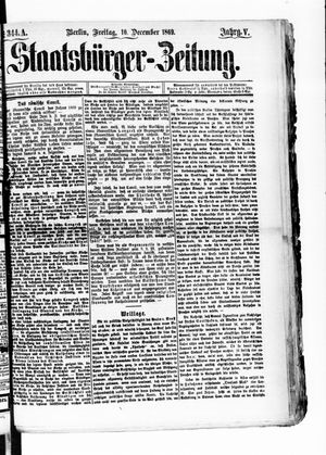 Staatsbürger-Zeitung on Dec 10, 1869
