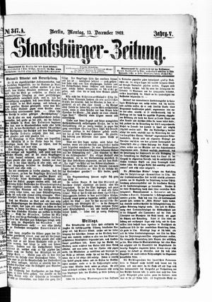 Staatsbürger-Zeitung vom 13.12.1869