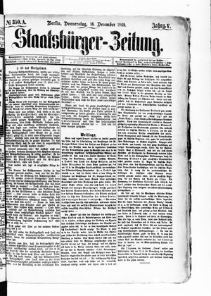 Staatsbürger-Zeitung vom 16.12.1869