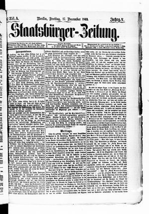 Staatsbürger-Zeitung vom 17.12.1869