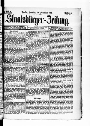 Staatsbürger-Zeitung vom 19.12.1869