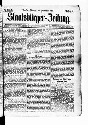 Staatsbürger-Zeitung on Dec 21, 1869