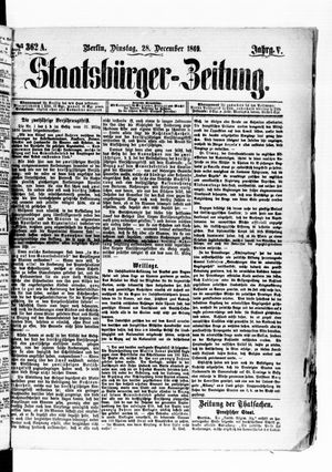 Staatsbürger-Zeitung vom 28.12.1869