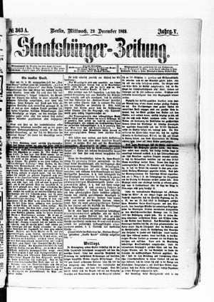 Staatsbürger-Zeitung on Dec 29, 1869