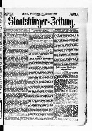 Staatsbürger-Zeitung on Dec 30, 1869