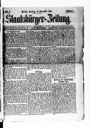 Staatsbürger-Zeitung vom 31.12.1869