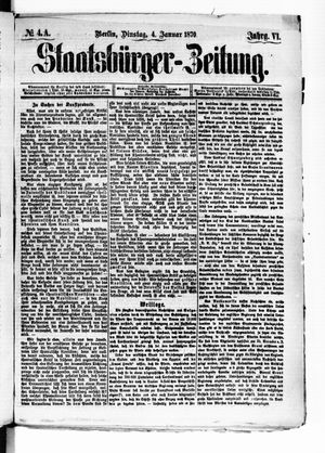 Staatsbürger-Zeitung on Jan 4, 1870