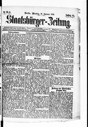 Staatsbürger-Zeitung vom 10.01.1870