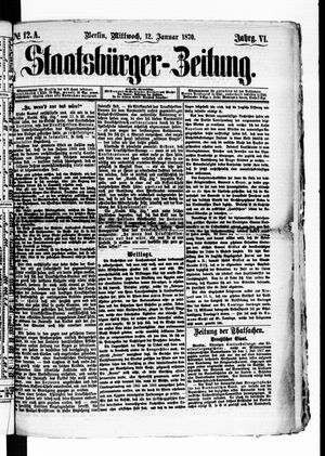 Staatsbürger-Zeitung on Jan 12, 1870