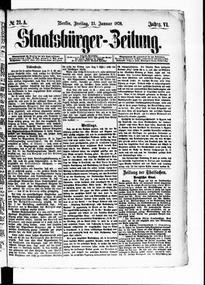 Staatsbürger-Zeitung on Jan 21, 1870