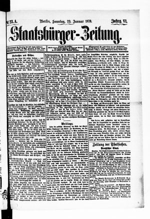 Staatsbürger-Zeitung vom 23.01.1870