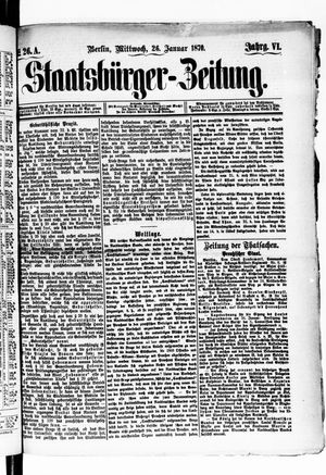 Staatsbürger-Zeitung vom 26.01.1870
