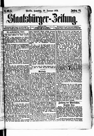 Staatsbürger-Zeitung vom 30.01.1870