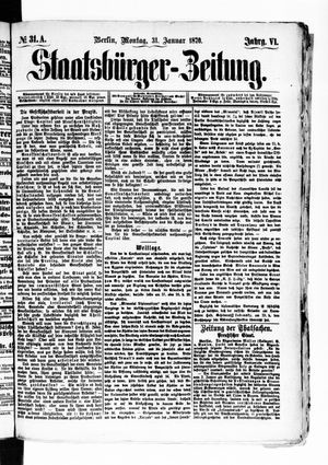 Staatsbürger-Zeitung vom 31.01.1870