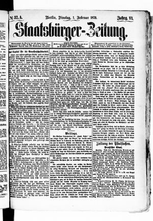 Staatsbürger-Zeitung vom 01.02.1870