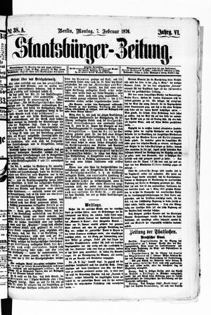 Staatsbürger-Zeitung vom 07.02.1870