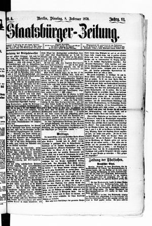 Staatsbürger-Zeitung on Feb 8, 1870