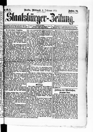 Staatsbürger-Zeitung vom 09.02.1870