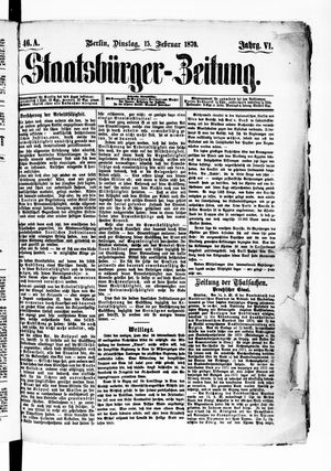Staatsbürger-Zeitung vom 15.02.1870