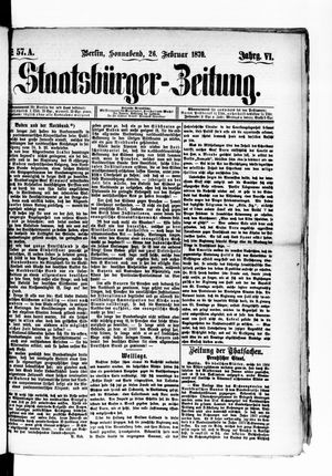 Staatsbürger-Zeitung on Feb 26, 1870