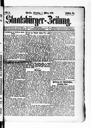 Staatsbürger-Zeitung vom 01.03.1870
