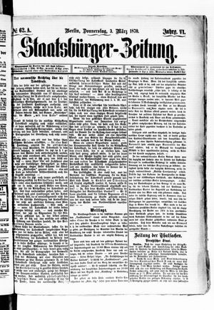 Staatsbürger-Zeitung on Mar 3, 1870