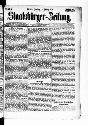 Staatsbürger-Zeitung vom 04.03.1870