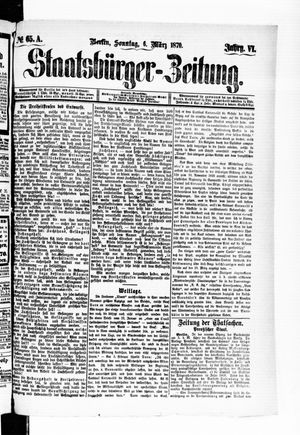 Staatsbürger-Zeitung vom 06.03.1870