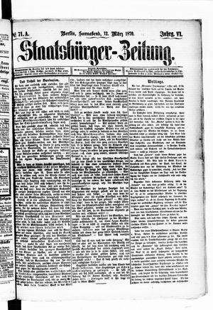 Staatsbürger-Zeitung vom 12.03.1870