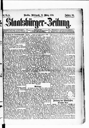 Staatsbürger-Zeitung vom 16.03.1870