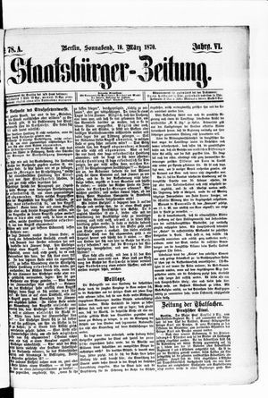 Staatsbürger-Zeitung vom 19.03.1870
