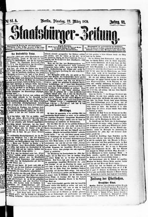 Staatsbürger-Zeitung vom 22.03.1870