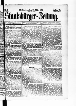 Staatsbürger-Zeitung vom 27.03.1870