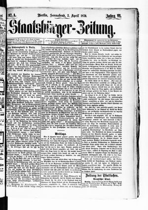 Staatsbürger-Zeitung on Apr 2, 1870