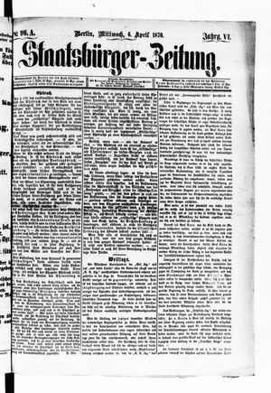 Staatsbürger-Zeitung vom 06.04.1870
