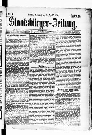 Staatsbürger-Zeitung vom 09.04.1870