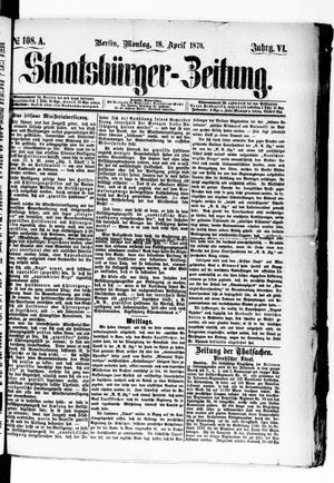Staatsbürger-Zeitung vom 18.04.1870